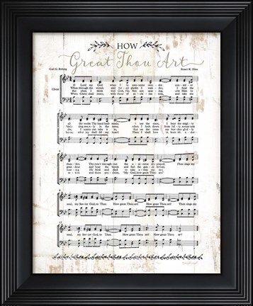 Framed How Great Thou Art Print