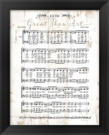 Framed How Great Thou Art Print