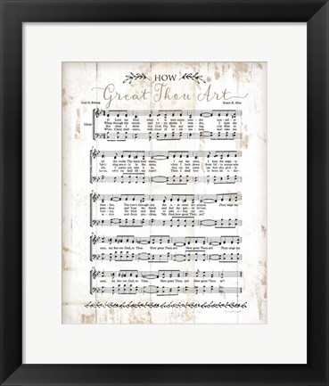 Framed How Great Thou Art Print