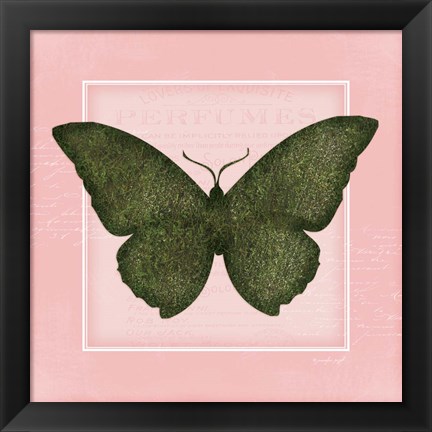 Framed Butterfly II - Pink Print