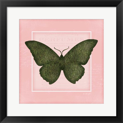 Framed Butterfly II - Pink Print