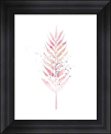 Framed Pink Leaf III Print