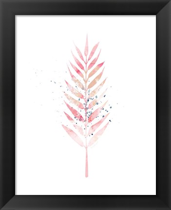 Framed Pink Leaf III Print