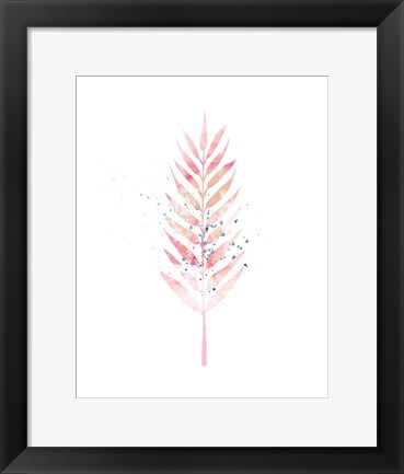 Framed Pink Leaf III Print
