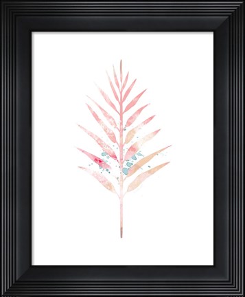 Framed Pink Leaf IV Print
