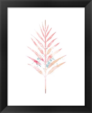 Framed Pink Leaf IV Print