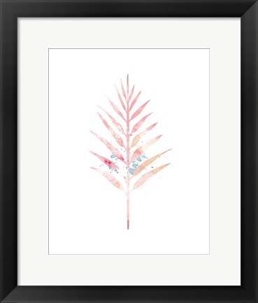 Framed Pink Leaf IV Print