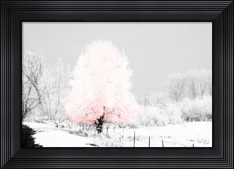 Framed Pink Tree Print