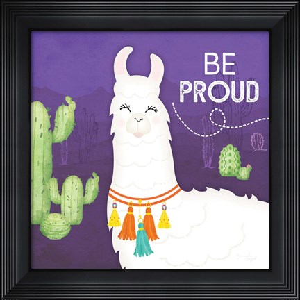 Framed Be Proud Llama Print