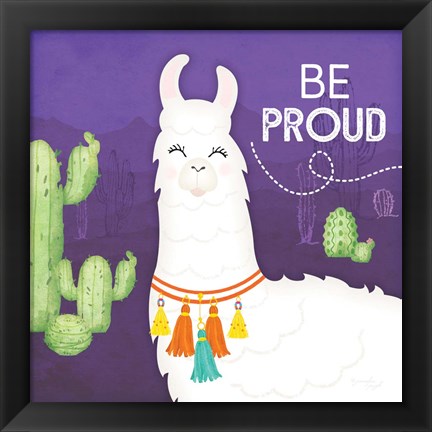 Framed Be Proud Llama Print