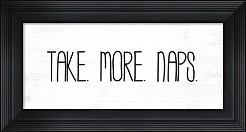 Framed Take More Naps Print