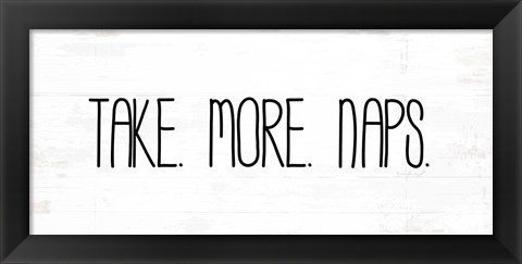 Framed Take More Naps Print