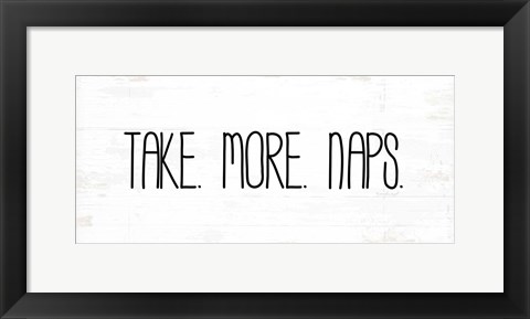 Framed Take More Naps Print