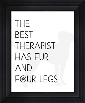 Framed Best Therapist Print
