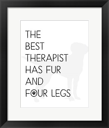 Framed Best Therapist Print