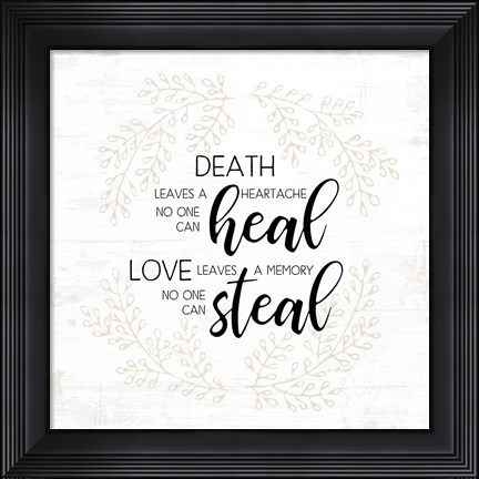 Framed Love Leaves a Memory Print
