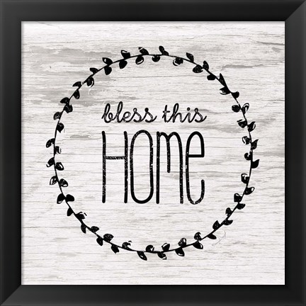 Framed Bless This Home Print