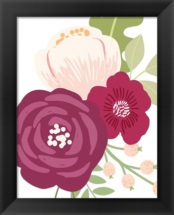 Framed Floral Bouquet III Print
