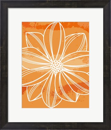 Framed Flower Outline II Print