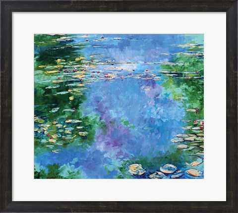 Framed Water Lilies III Print