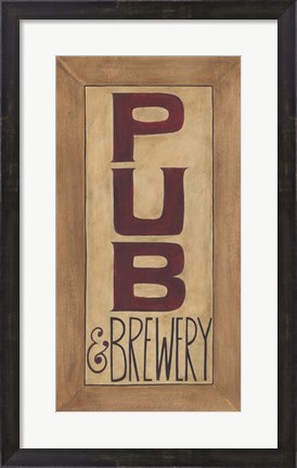 Framed Pub and Brewery Print