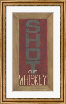 Framed Shot of Whiskey Print