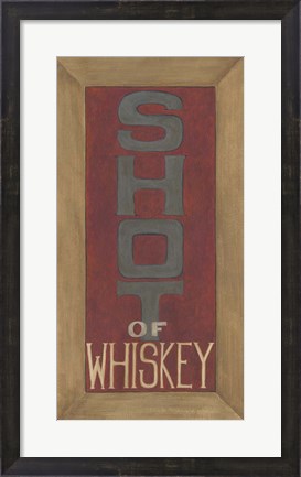 Framed Shot of Whiskey Print