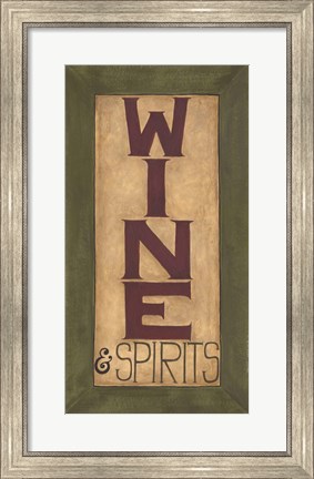 Framed Wine and Spirits Print