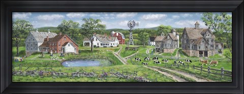 Framed Dairy Farm Road Print