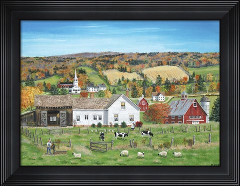 Framed Autumn Fields Print