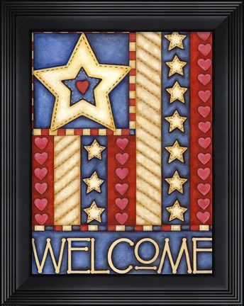 Framed American Star Welcome Print