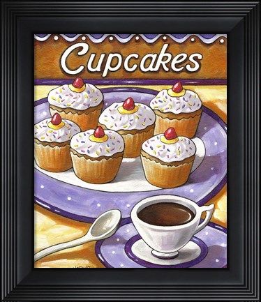 Framed Cupcakes Print