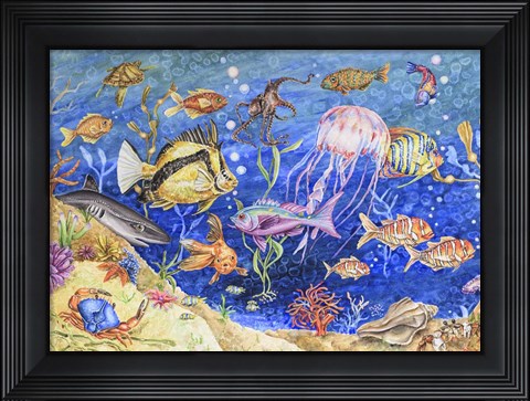 Framed Underwater Menagerie Print
