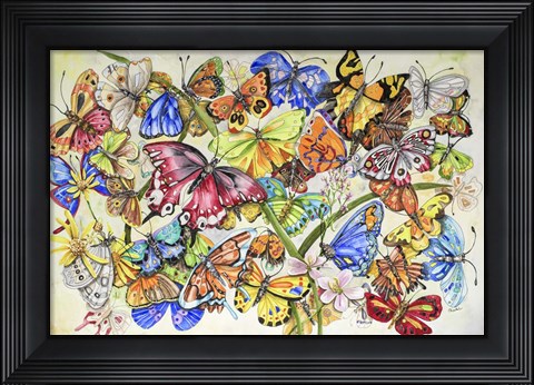 Framed Butterfly Dance Print