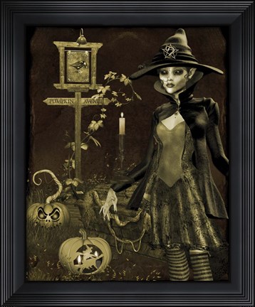 Framed Halloween Graveyard - C Print