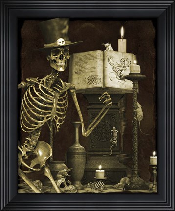 Framed Halloween Graveyard - D Print