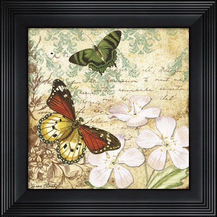Framed Inspirational Butterflies - B Print