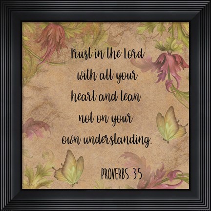 Framed Floral Bible Verse - C Print