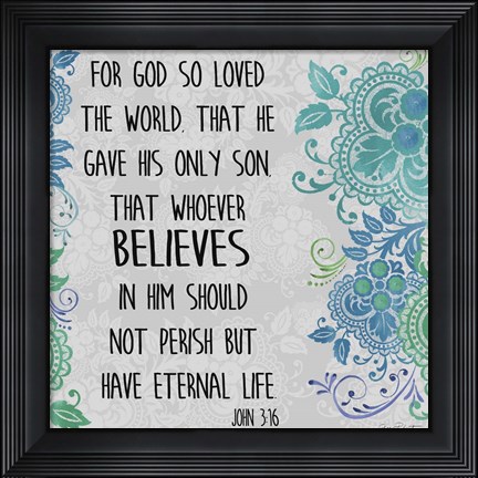 Framed Paisley Bible Verse - A Print