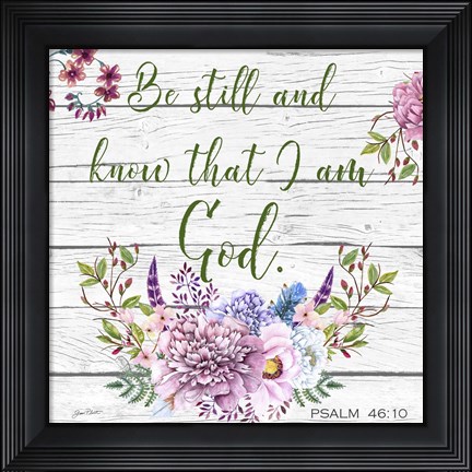 Framed Garden Florals Bible Verse - A Print