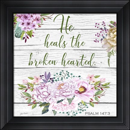 Framed Garden Florals Bible Verse - B Print