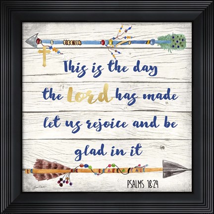 Framed Rustic Bible Verse - A Print