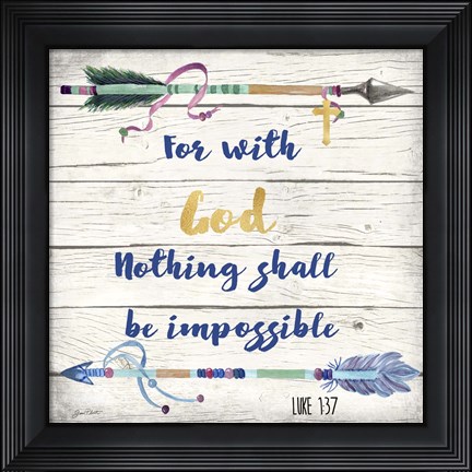 Framed Rustic Bible Verse - B Print
