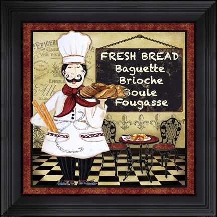 Framed Bistro Chef - A Print