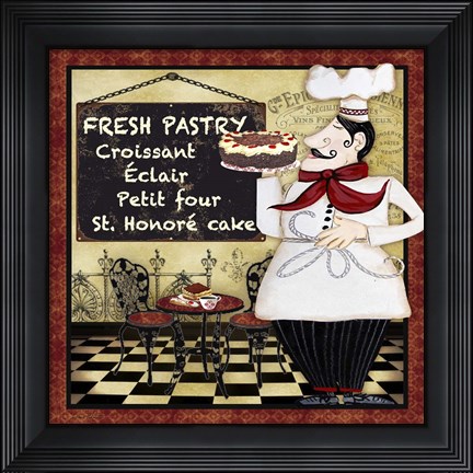 Framed Bistro Chef - B Print