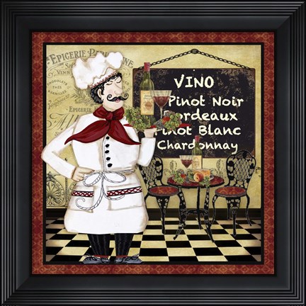 Framed Bistro Chef - D Print