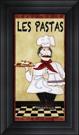 Framed Chefs - Les Pasta Print