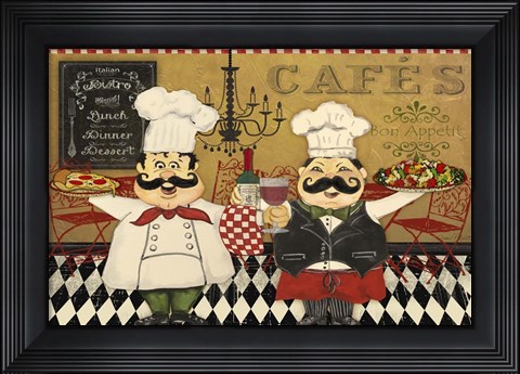 Framed Italian Chefs - B Print