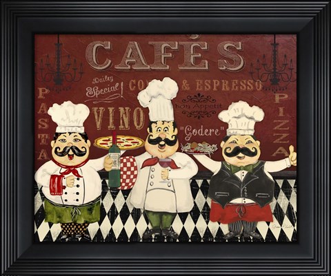 Framed Italian Chefs - D Print