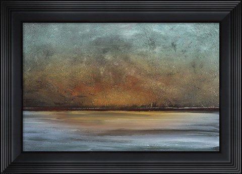 Framed Soothing Sunset Landscape Print
